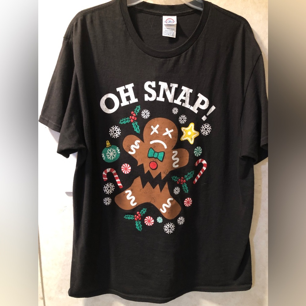 Delta Pro Weight Christmas T-shirt Black Size Large